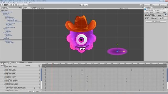 Asset store Unity3d - 2D anim Jelly Pack v.2 - skin and rig смотреть онлайн