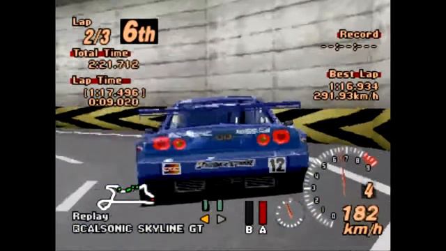 GT2 - Calsonic Skyline GT (Arcade hard - 50sec handicap) смотреть онлайн