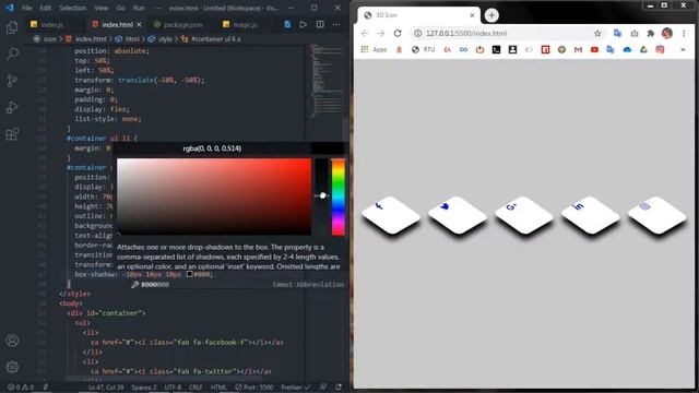Design 3D button using HTML & CSS смотреть онлайн