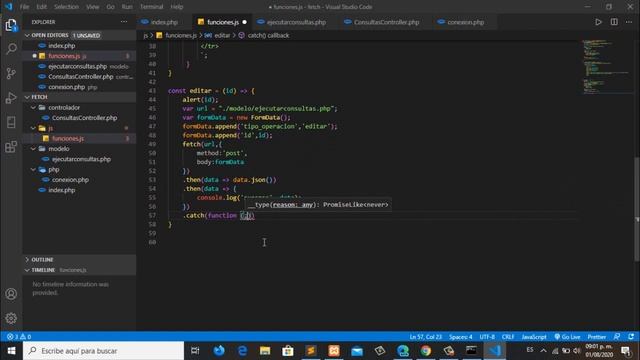 Vanilla JavaScript y PHP PDO obtener los datos del registro seleccionado para editar смотреть онлайн