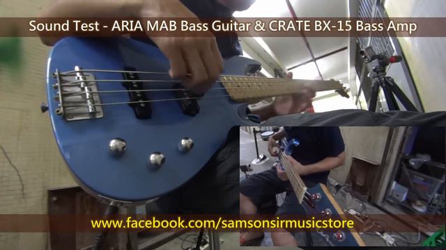 Sound Test ARIA MAB Bass Guitar & CRATE BX 15 Bass Amp смотреть онлайн