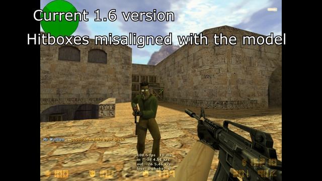 Counter-Strike 1.6 hitbox bug demonstration смотреть онлайн