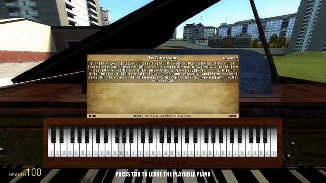 G-Mod: Playable Piano | To Zanarkand [HD] смотреть онлайн