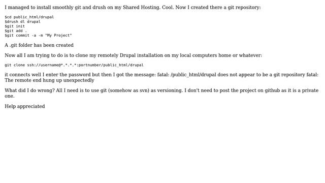 Drupal: Using git over ssh from localhost to my Shared Hosting смотреть онлайн