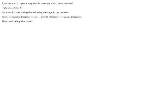 Ubuntu: PHP Installation broken - shows strange php code as response
