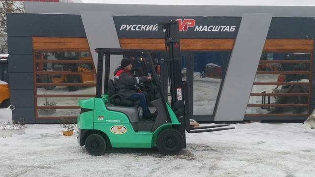 Mitsubishi FD18NT, дизельный вилочный погрузчик смотреть онлайн