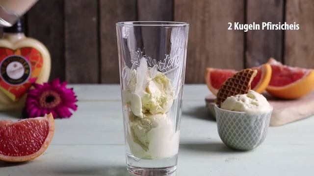 Grapefruit Pfirsich Float Mit Verpoorten Original Eierlikör