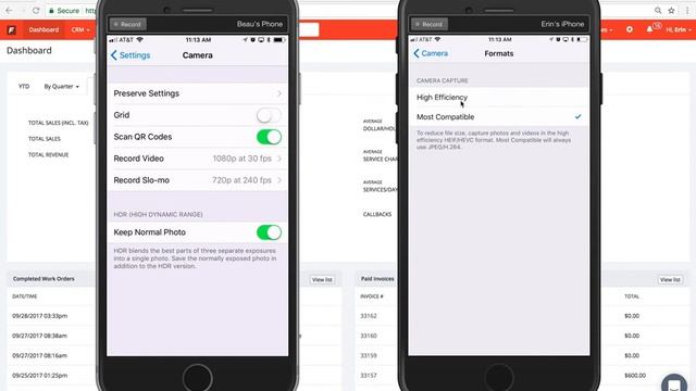 IPhone 7 IOS 11 Camera Setting Update