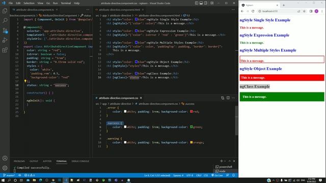 #9.9 - ngClass Example - attribute directive - Angular Series смотреть онлайн