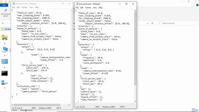 Changing Minecraft Bedrock cameras with JSON files on Windows 10(Info/tutorial) смотреть онлайн