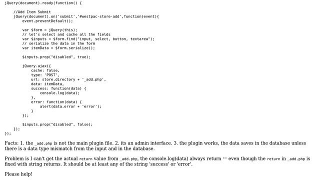 Wordpress: plugin ajax to external php file always return null смотреть онлайн