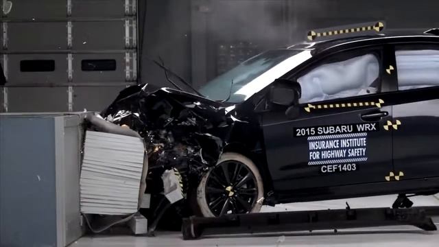 2015 Subaru WRX CRASH TEST IIHS Moderate Overlap GOOD смотреть онлайн