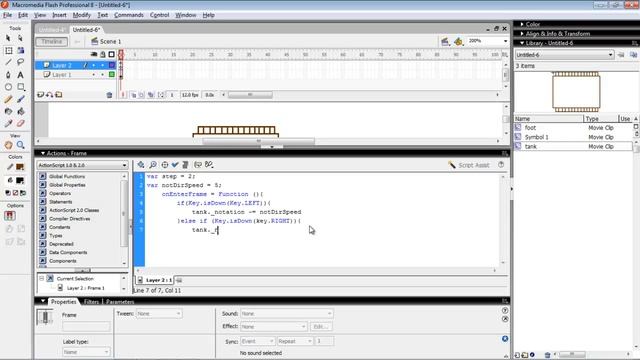 Урок №5 Macromedia Flash Pro 8 - [Создание игры] Начало смотреть онлайн