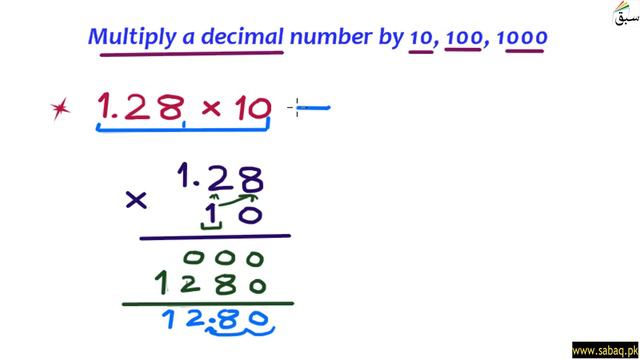 Multiply a decimal by 10, 100 and 1000, Math Lecture | Sabaq.pk смотреть онлайн