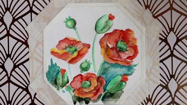 Рисуем маки акварелью смотреть онлайн