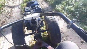 На мотоблоке в лес за дровами.