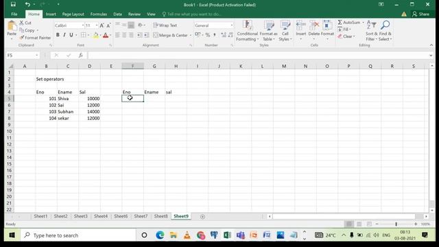 Set Operators in SQL смотреть онлайн