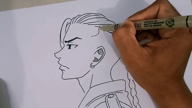Easy Anime Drawing || How To Draw DRAKEN From Tokyo Revengers