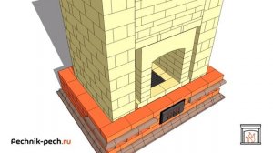 ПОДРОБНАЯ КЛАДКА ПЕЧИ КАМИНА 6x4,5 кирпича ДЛЯ ДОМА (двухконтурная печь с хлебной камерой Боярыня)