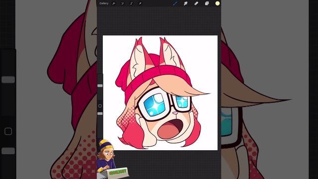 How to Draw on Procreate! Emoji of Alice for Insta Story! смотреть онлайн