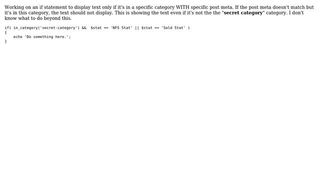 Wordpress: if in category but only with post meta смотреть онлайн