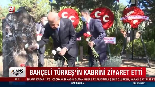 MHP Lideri Bahçeli Türkeş'in mezarını ziyaret etti смотреть онлайн