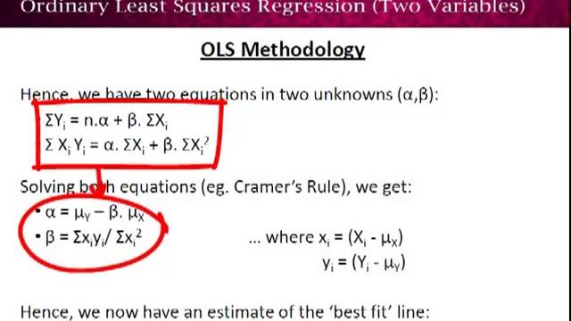 Ordinary Least Squares Regression Two Variables) смотреть онлайн