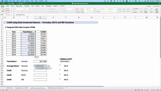 How to Calculate CAGR in Excel | Compound Annual Growth Rate смотреть онлайн