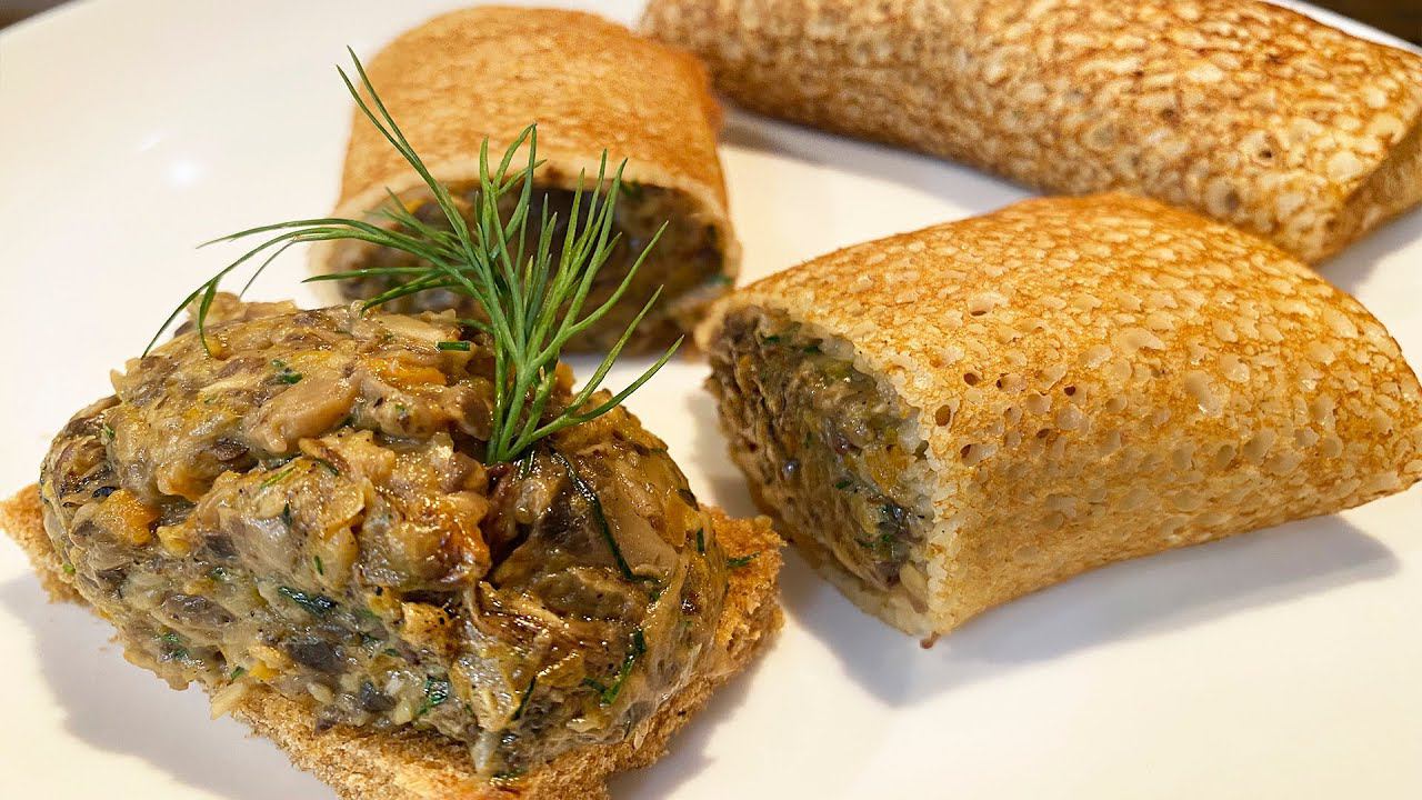 Постные блины с грибной икрой! Постное меню. смотреть онлайн