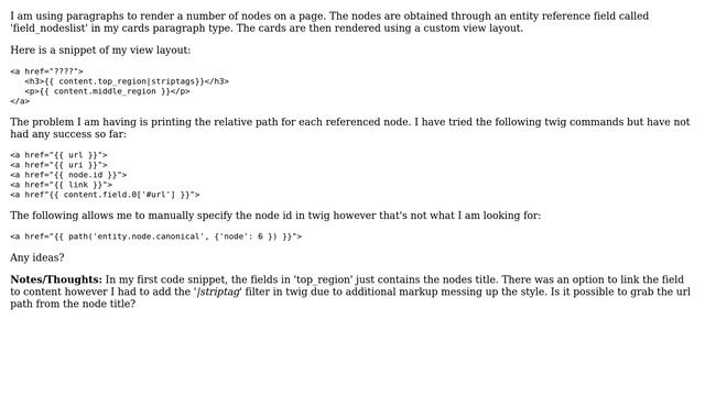 Drupal: How to print the relative url or node id for each referenced node in twig? смотреть онлайн