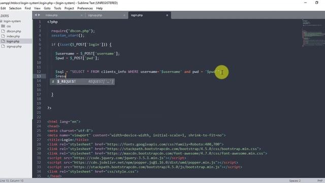 Login/Signup System in PHP Mysqli | PHP Tutorial смотреть онлайн