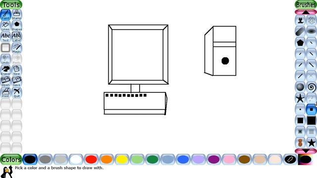 Tux paint tutorial ( Draw Computer ) смотреть онлайн