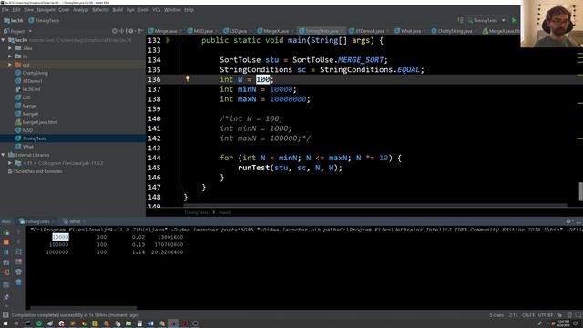 [Radix vs. Comparison Sorting1, Video4] - Running Our Empirical Analysis смотреть онлайн