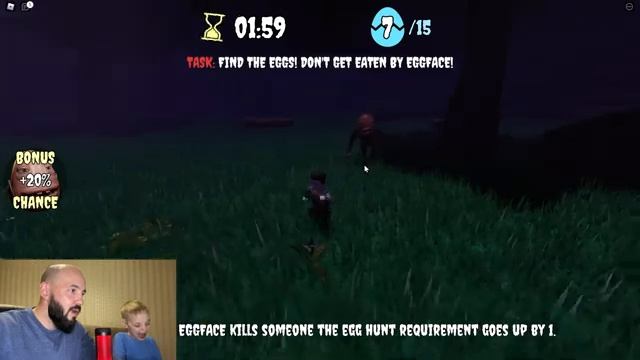 ЧЕЛОВЕК ЯИЧНОЕ ЛИЦО хочет поймать нас! КРЕЙЗИ ЯЙЦО РОБЛОКС Roblox Egg Face смотреть онлайн