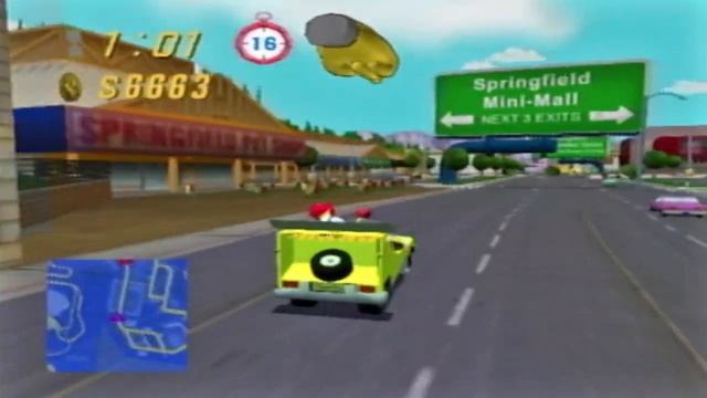 Hit & Run (Road Rage on Entertainment District) | The Simpsons: Road Rage on PS2 смотреть онлайн