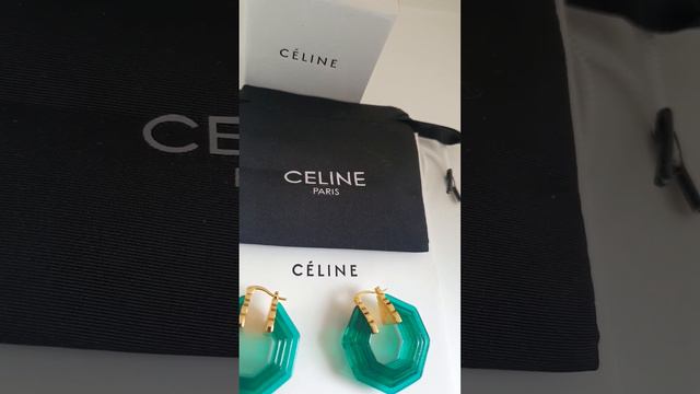 💕Серьги в стиле CELINE арт деко модель СЕЛИН с зелёными люцитовыми обручами канвас смотреть онлайн