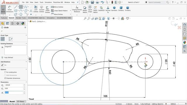 SolidWorks Tutorial for beginners Exercise 21 смотреть онлайн