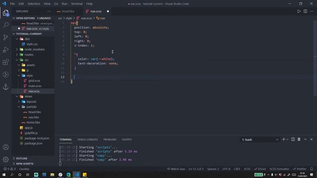 Handlebars & Express - Navigation - #06 - One Page Website Code Along смотреть онлайн