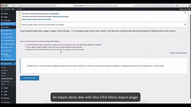 Install theme and import demo data смотреть онлайн
