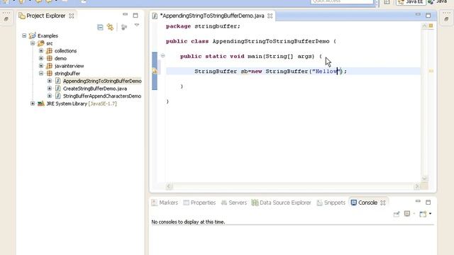 How to append string to StringBuffer in java? смотреть онлайн
