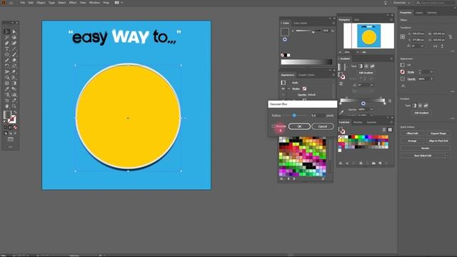 EASY WAY TO MAKE A TEXT AROUND A CIRCLE. ADOBE ILLUSTRATOR TUTORIAL FOR BEGINNERS. смотреть онлайн