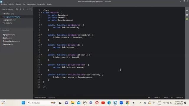 Herencia, encapsulamiento, agregación, arreglos JSON y cookies смотреть онлайн
