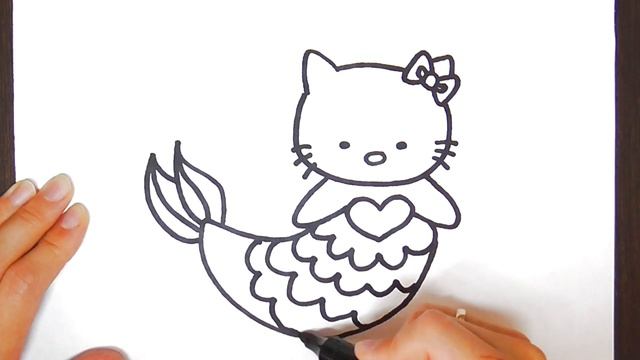 Нарисуйте картинку русалки для детей _ Draw a picture of a mermaid for kids смотреть онлайн