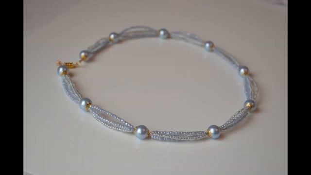 Колье из бисера и жемчужных бусин смотреть онлайн