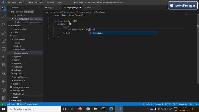 React JS Fundamentals - Create functional components in React JS смотреть онлайн