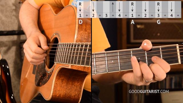 Bad Moon Rising Guitar Tutorial - 3 CHORD SONG! (for BEGINNERS!) смотреть онлайн