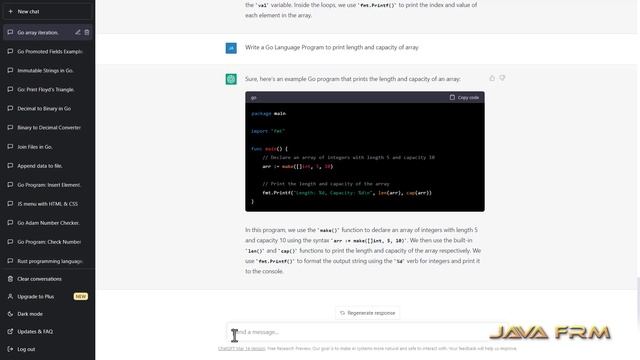How to print length and capacity of array in GoLang 1.20 смотреть онлайн