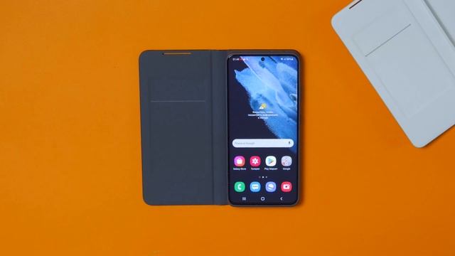 Оригинальный чехол книжка для Samsung Galaxy S21 Ultra Smart LED View Cover EF-NG998PBEGRU смотреть онлайн