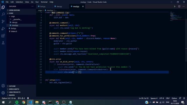Kicking and Banning Members! | How to make a Discord Bot with Python Episode 4 смотреть онлайн