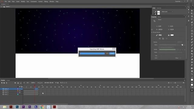 How to make night background in Adobe Animate CC смотреть онлайн